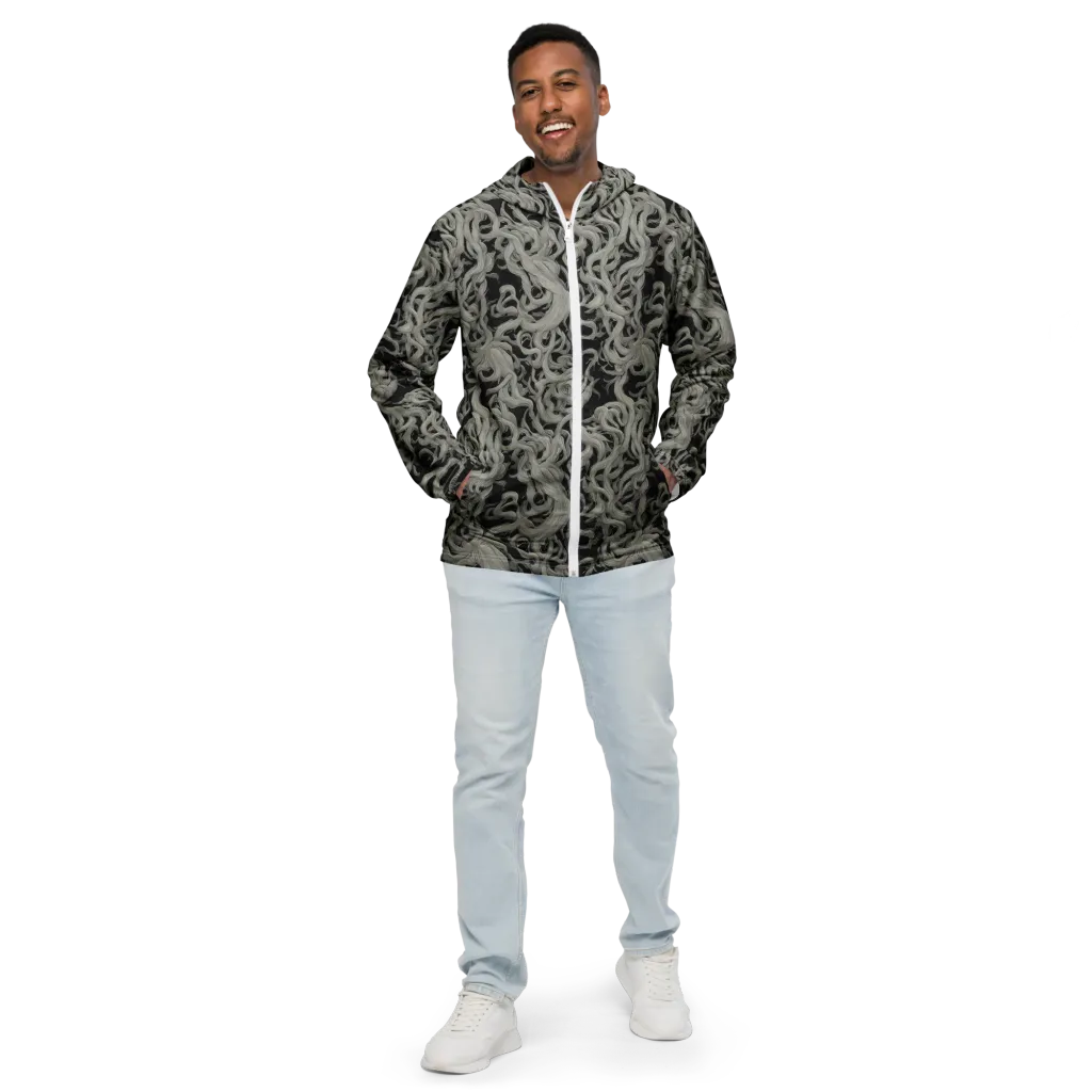 Ashen Current on Men's Windbreaker — Front