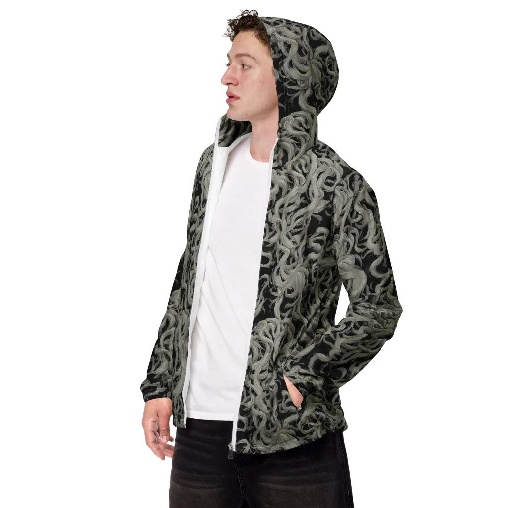 Ashen Current on Men's Windbreaker — Left Front