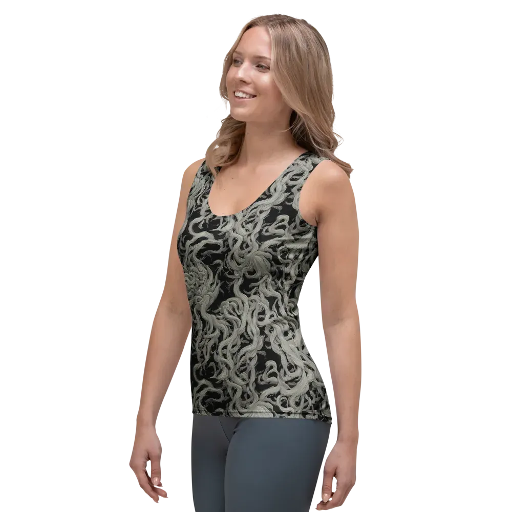 Ashen Current on Women's Tank Top — Left Front