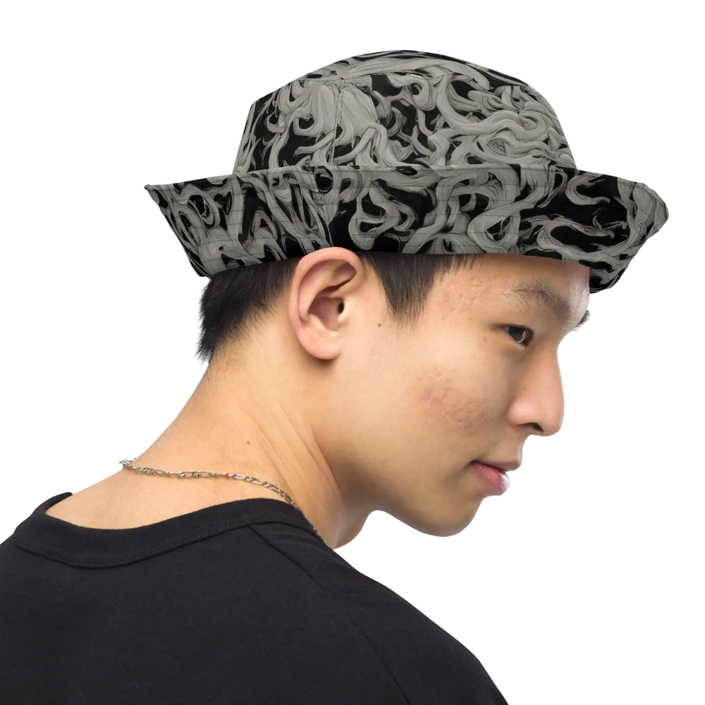 Ashen Current on Reversible Bucket Hat — Right Outside