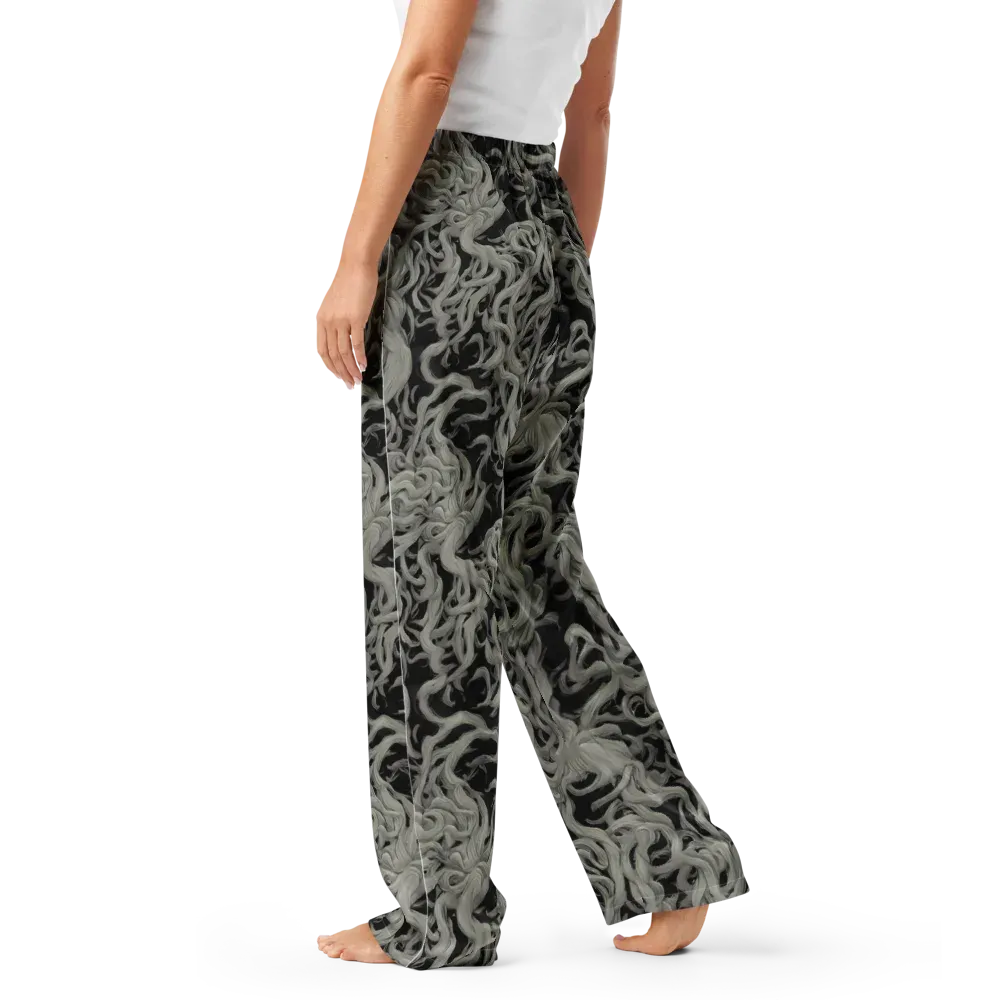 Ashen Current on Women's Pajama Pants — Left