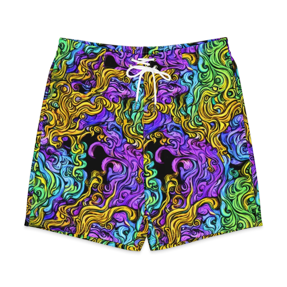 Electric Whorl on Men's Board Shorts — Front