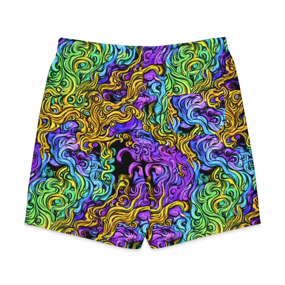 Electric Whorl on Men's Board Shorts — Back