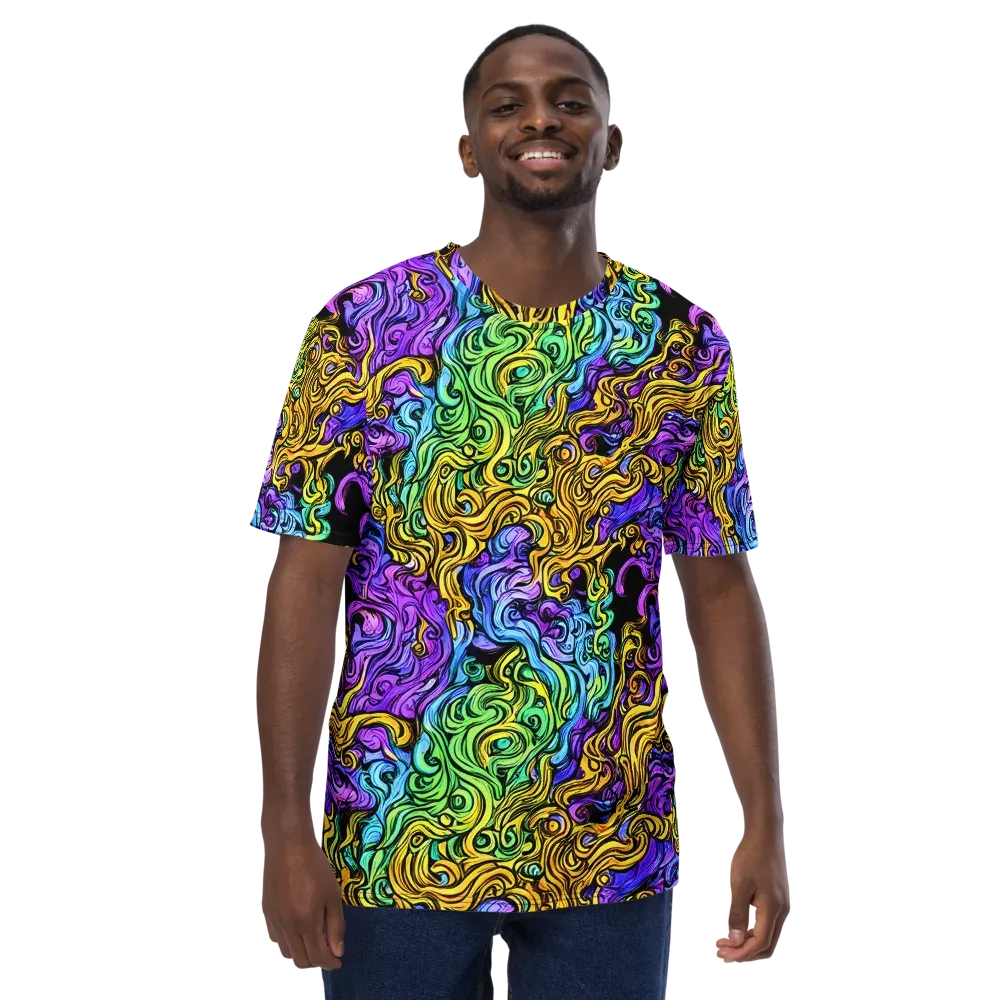 Electric Whorl on Men's Crew Neck T-Shirt — Front