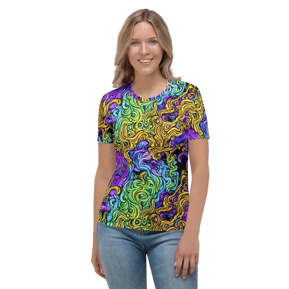 Electric Whorl on Women's Crew Neck T-Shirt — Front