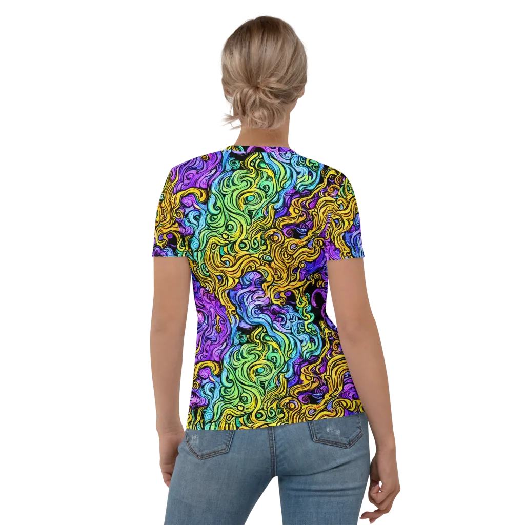 Electric Whorl on Women's Crew Neck T-Shirt — Back