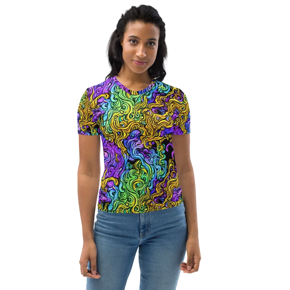 Electric Whorl on Women's Crew Neck T-Shirt — Front