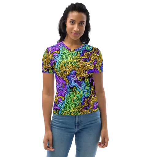 Electric Whorl on a Women's Crew Neck T-Shirt