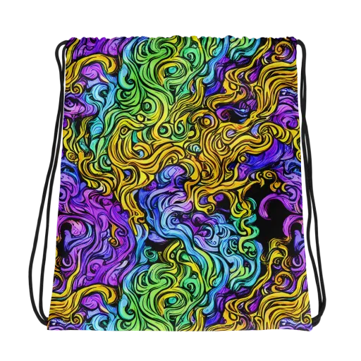 Electric Whorl on a Drawstring Bag