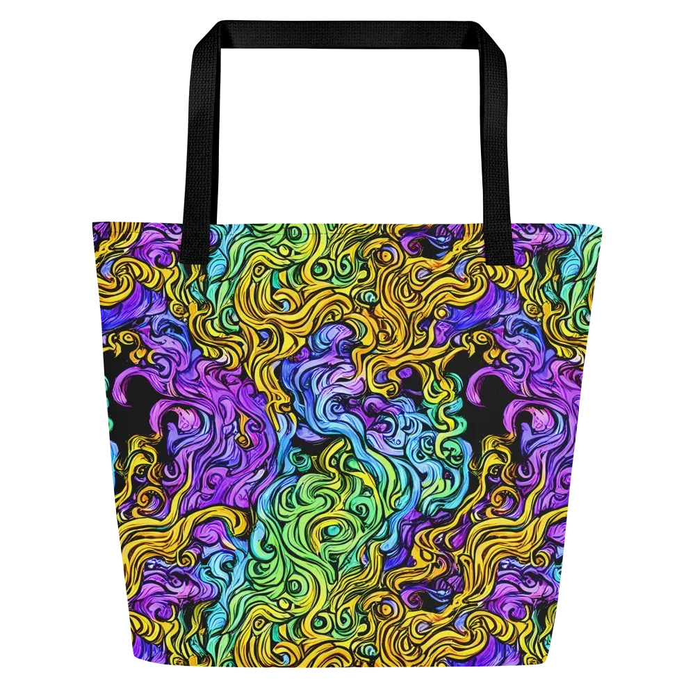 Electric Whorl on Large Tote Bag W/ Pocket — Front