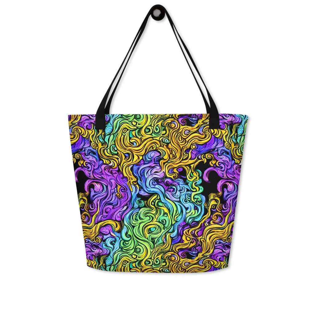 Electric Whorl on Large Tote Bag W/ Pocket — Front