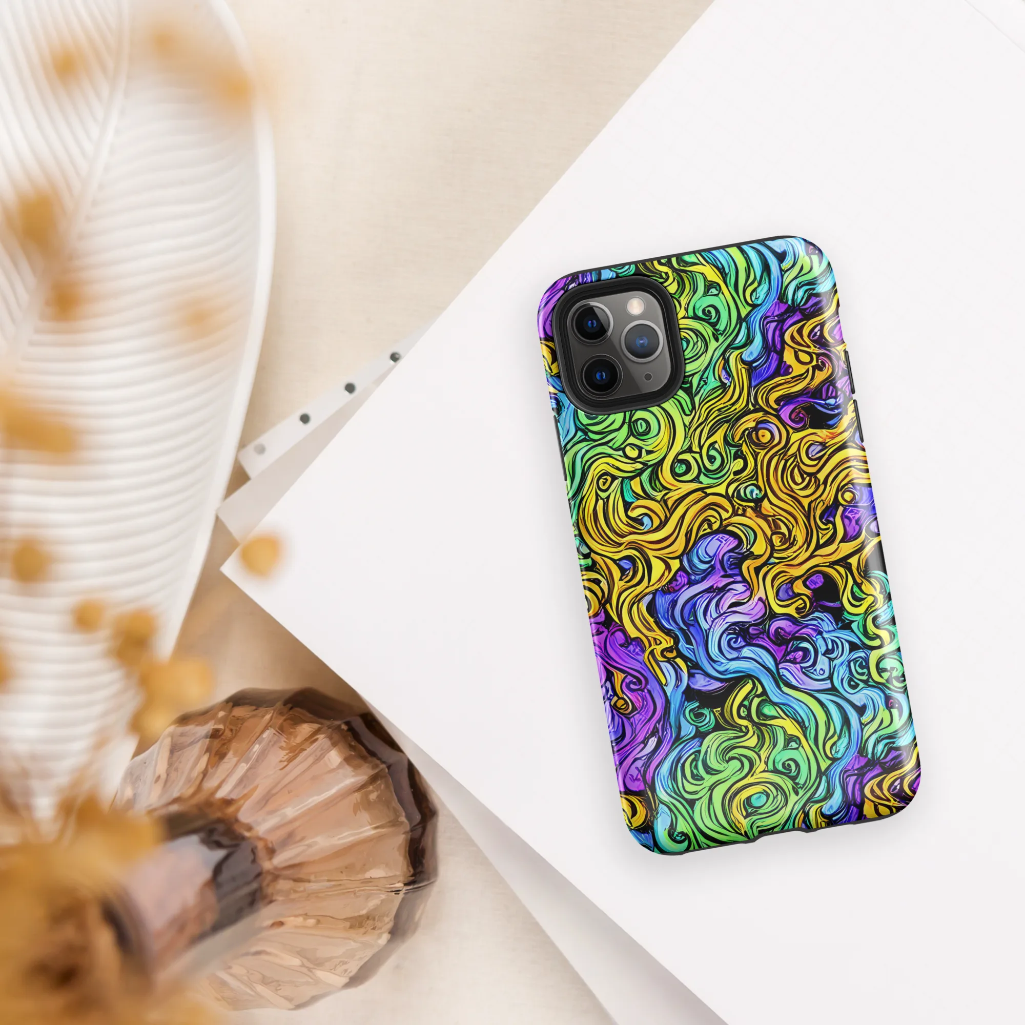 Electric Whorl on Tough Case for iPhone® — Front