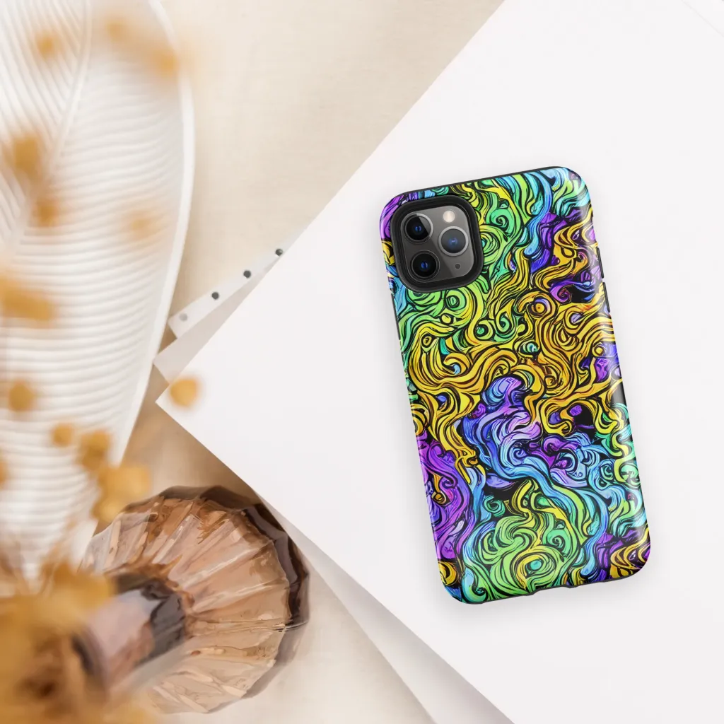 Electric Whorl on Tough Case for iPhone® — Front