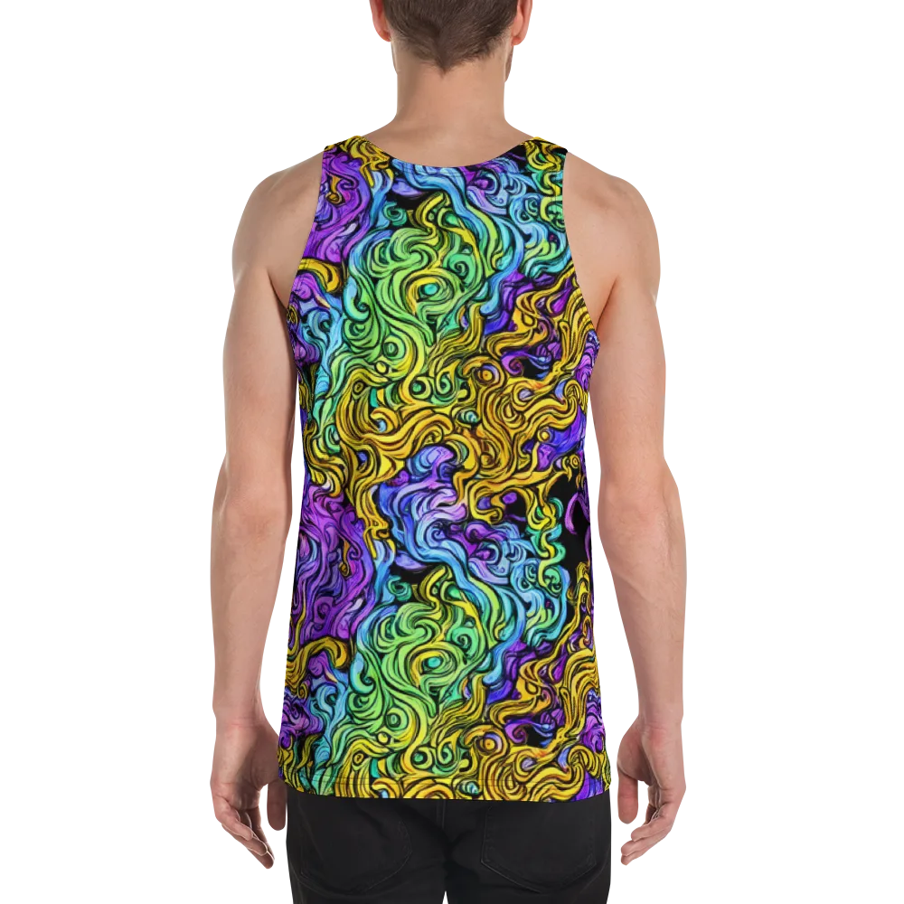 Electric Whorl on Men's Tank Top — Back