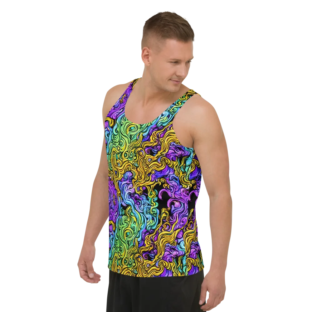 Electric Whorl on Men's Tank Top — Left Front