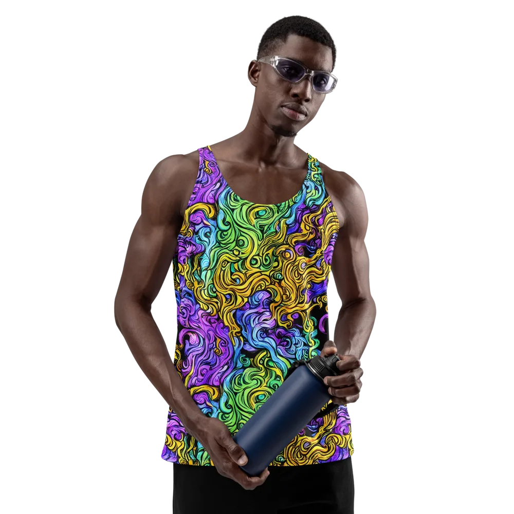 Electric Whorl on Men's Tank Top — Front