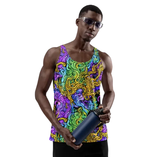 Electric Whorl on a Men's Tank Top