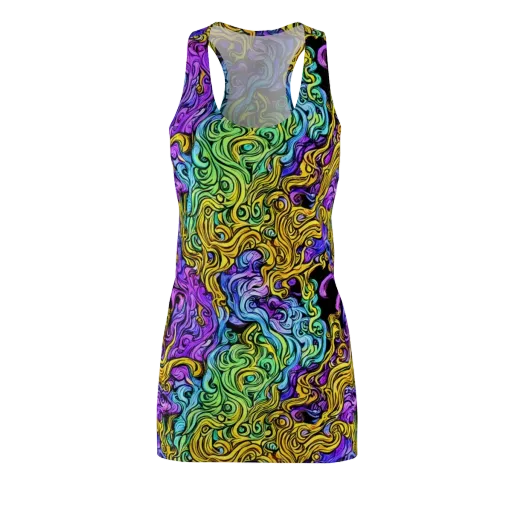 Electric Whorl on a Racerback Dress