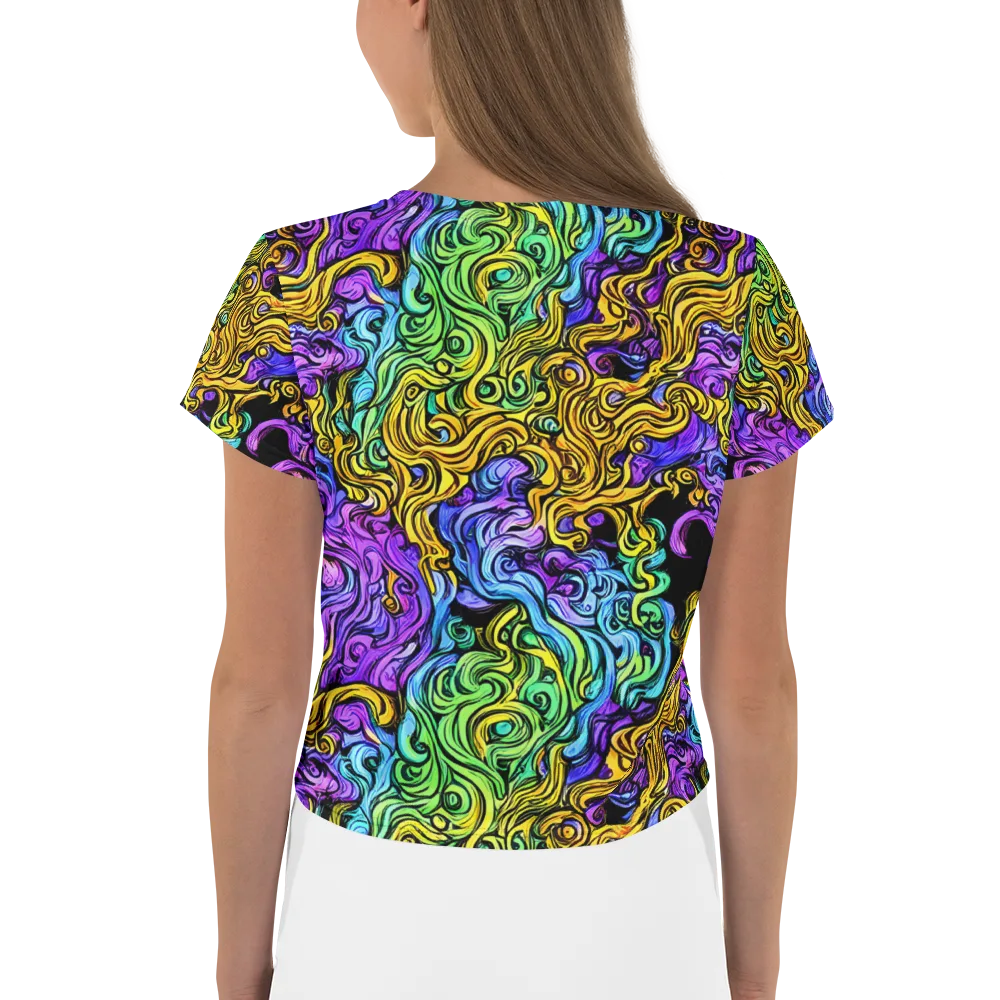 Electric Whorl on Crop Tee — Back