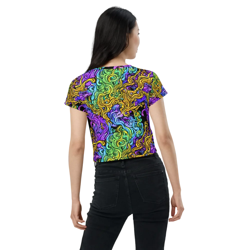 Electric Whorl on Crop Tee — Back