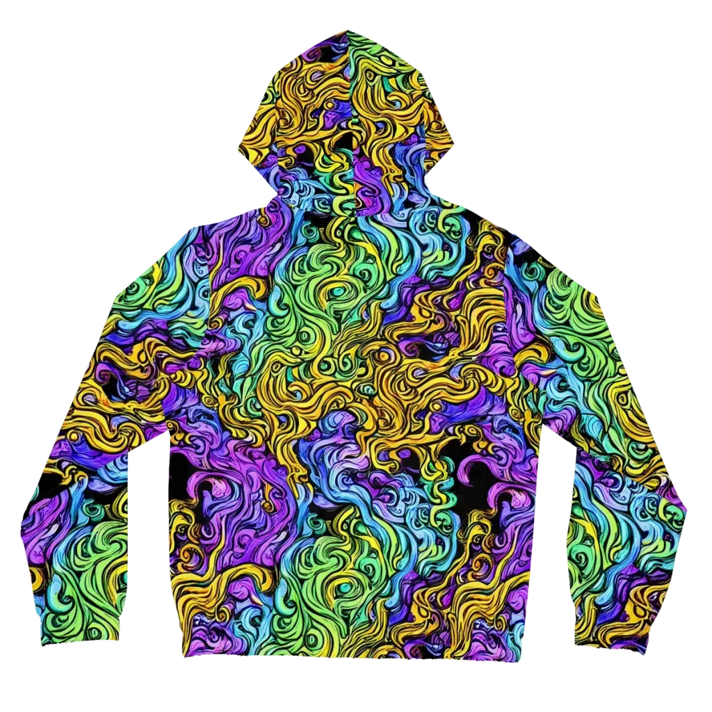 Electric Whorl on Women's Full-Zip Hoodie — Back