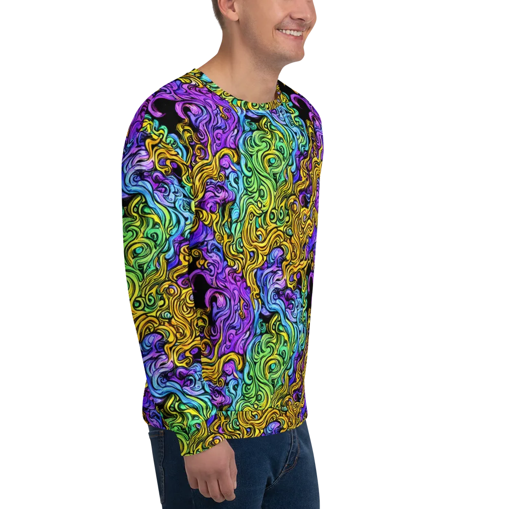 Electric Whorl on Sweatshirt — Right Front