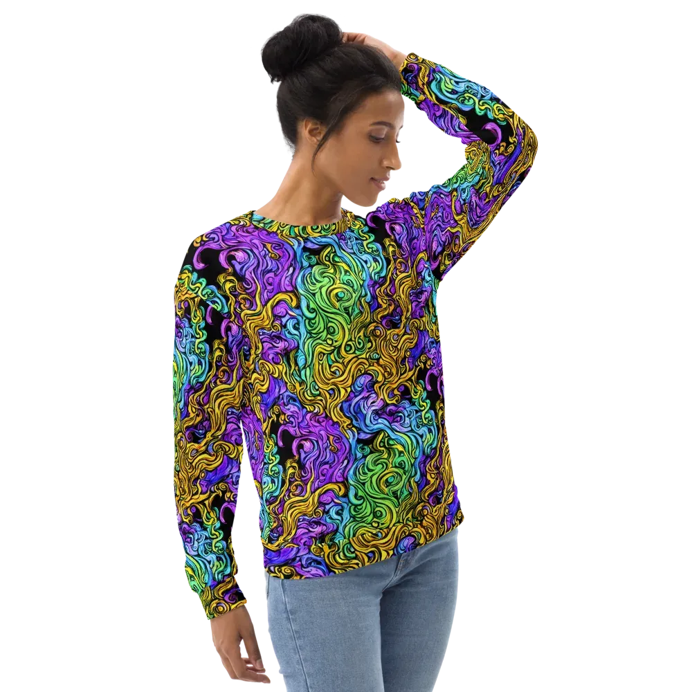 Electric Whorl on Sweatshirt — Right Front