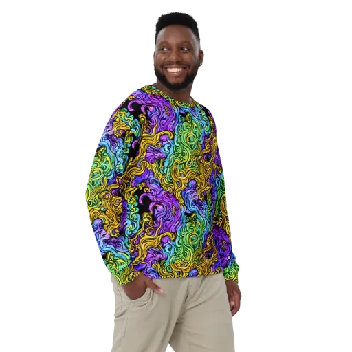 Electric Whorl on a Sweatshirt