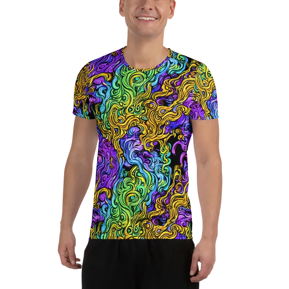 Electric Whorl on Men's Athletic T-Shirt — Front