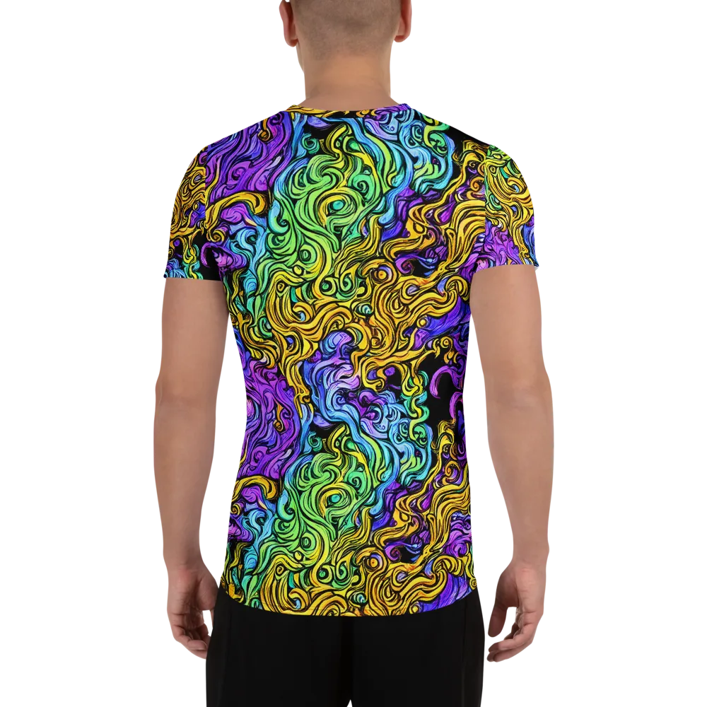 Electric Whorl on Men's Athletic T-Shirt — Back