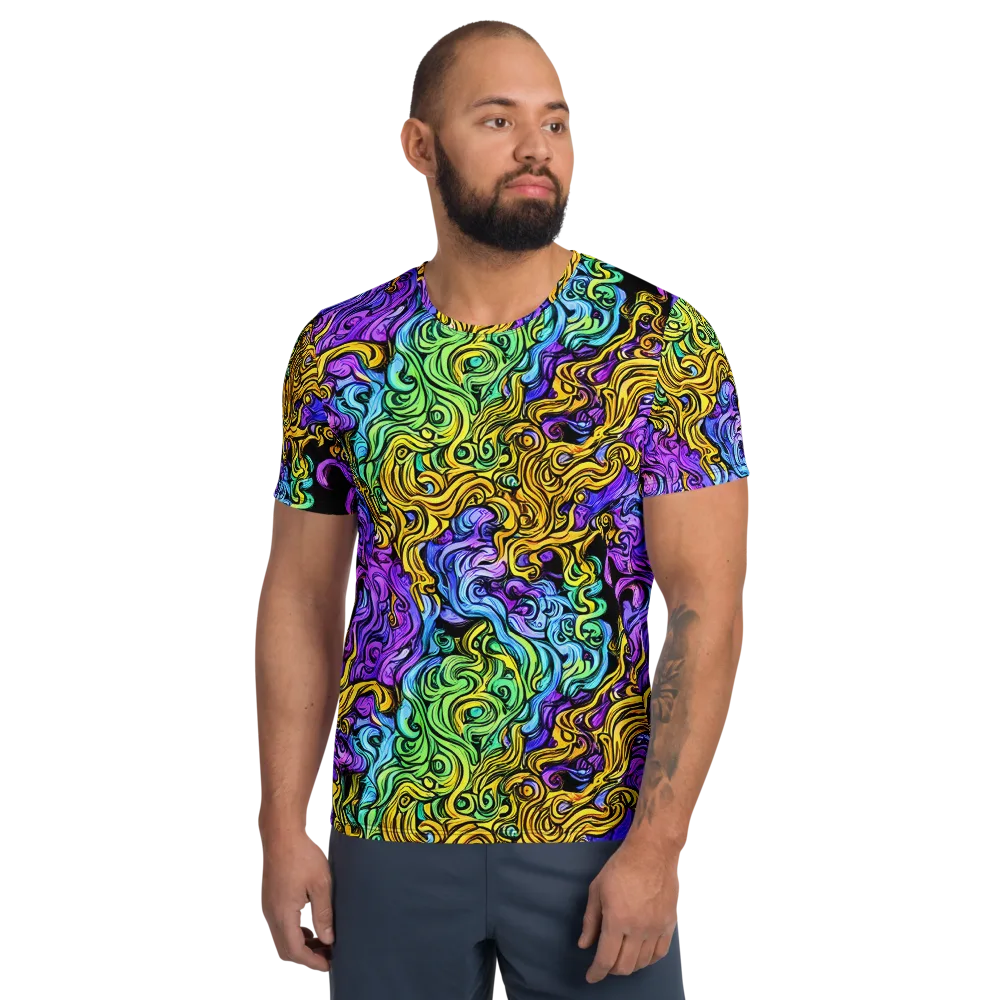 Electric Whorl on Men's Athletic T-Shirt — Front