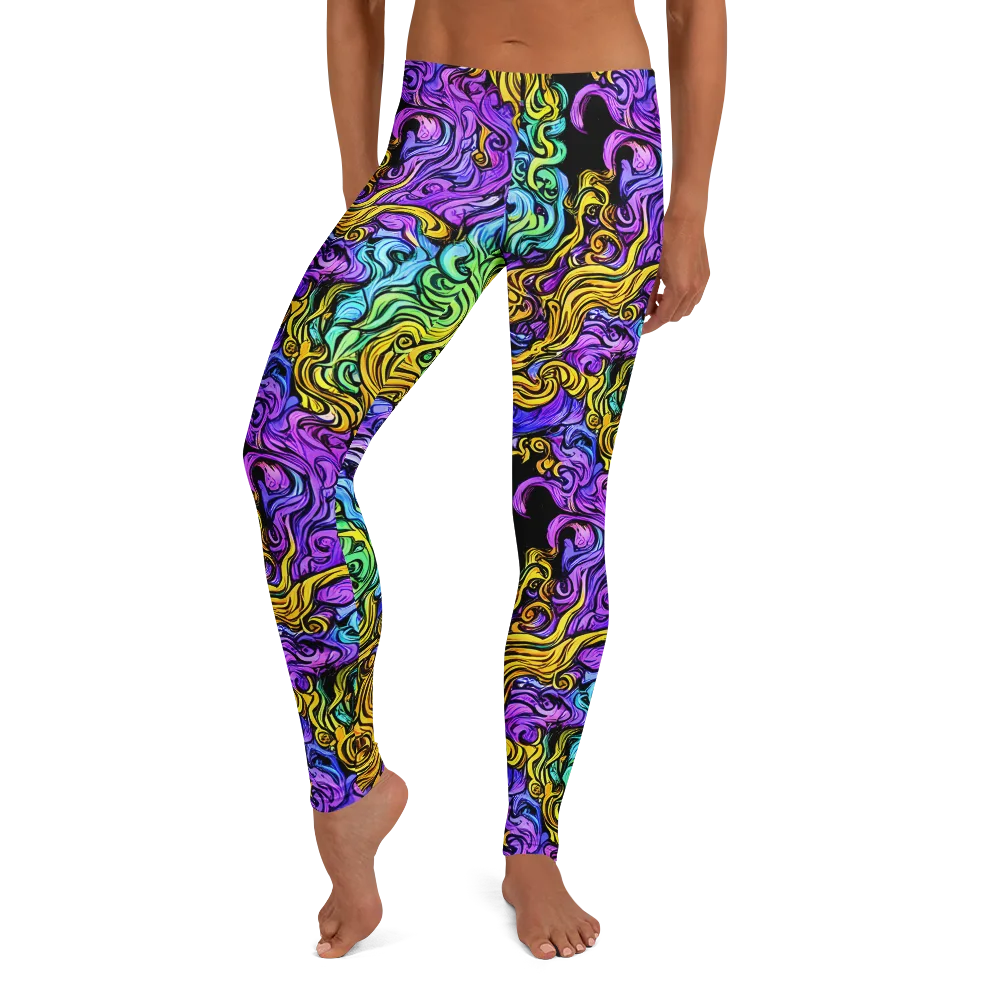 Electric Whorl on Leggings — Front