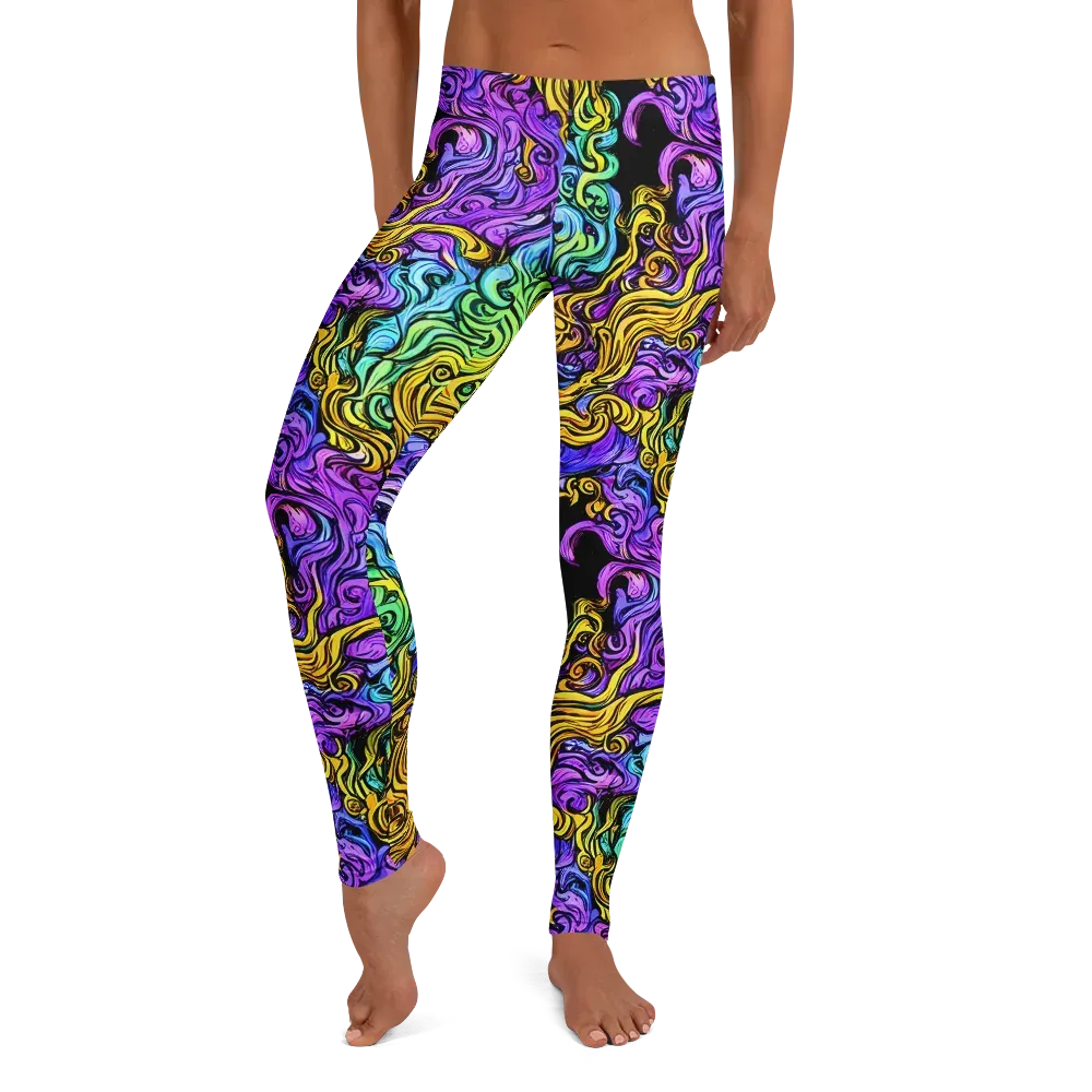 Electric Whorl on Leggings — Front