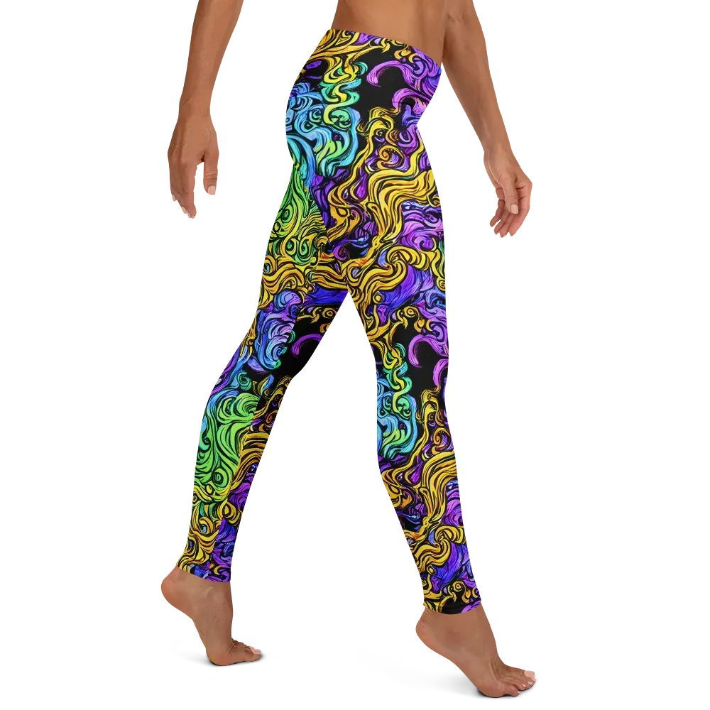 Electric Whorl on Leggings — Right