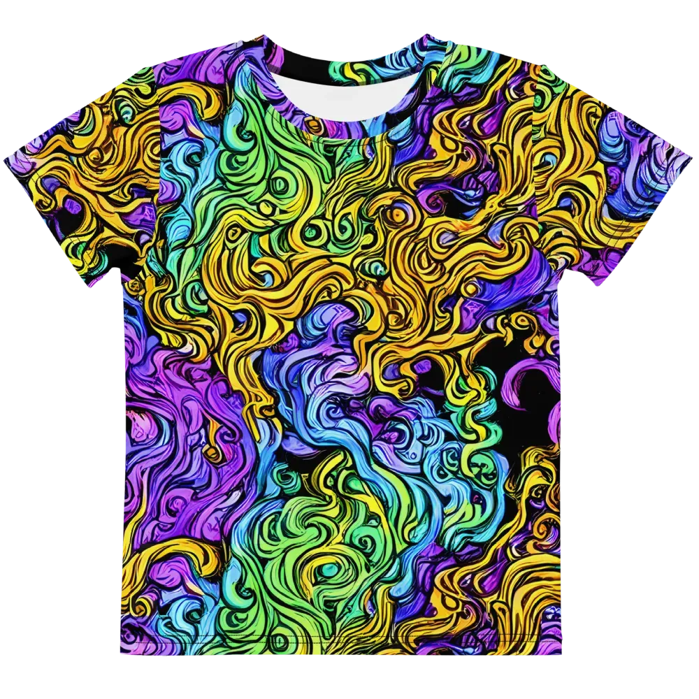 Electric Whorl on Kids Crew Neck T-Shirt — Front