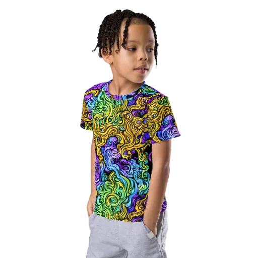 Electric Whorl on a Kids Crew Neck T-Shirt