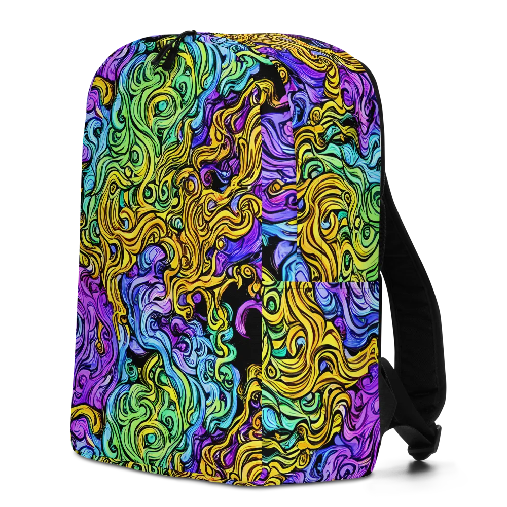Electric Whorl on Minimalist Backpack — Left