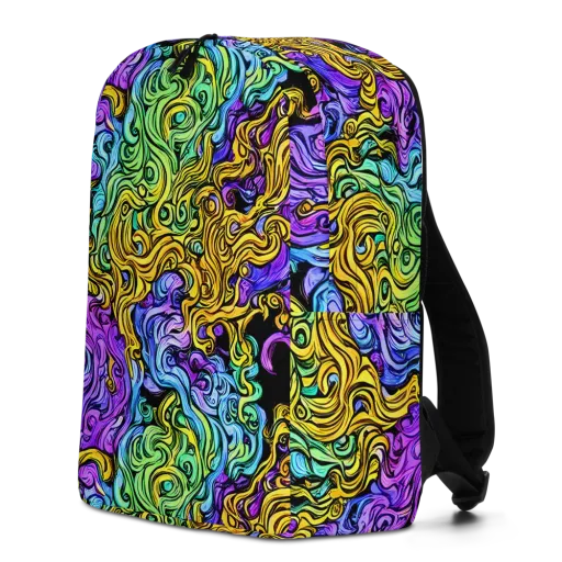 Electric Whorl on a Minimalist Backpack