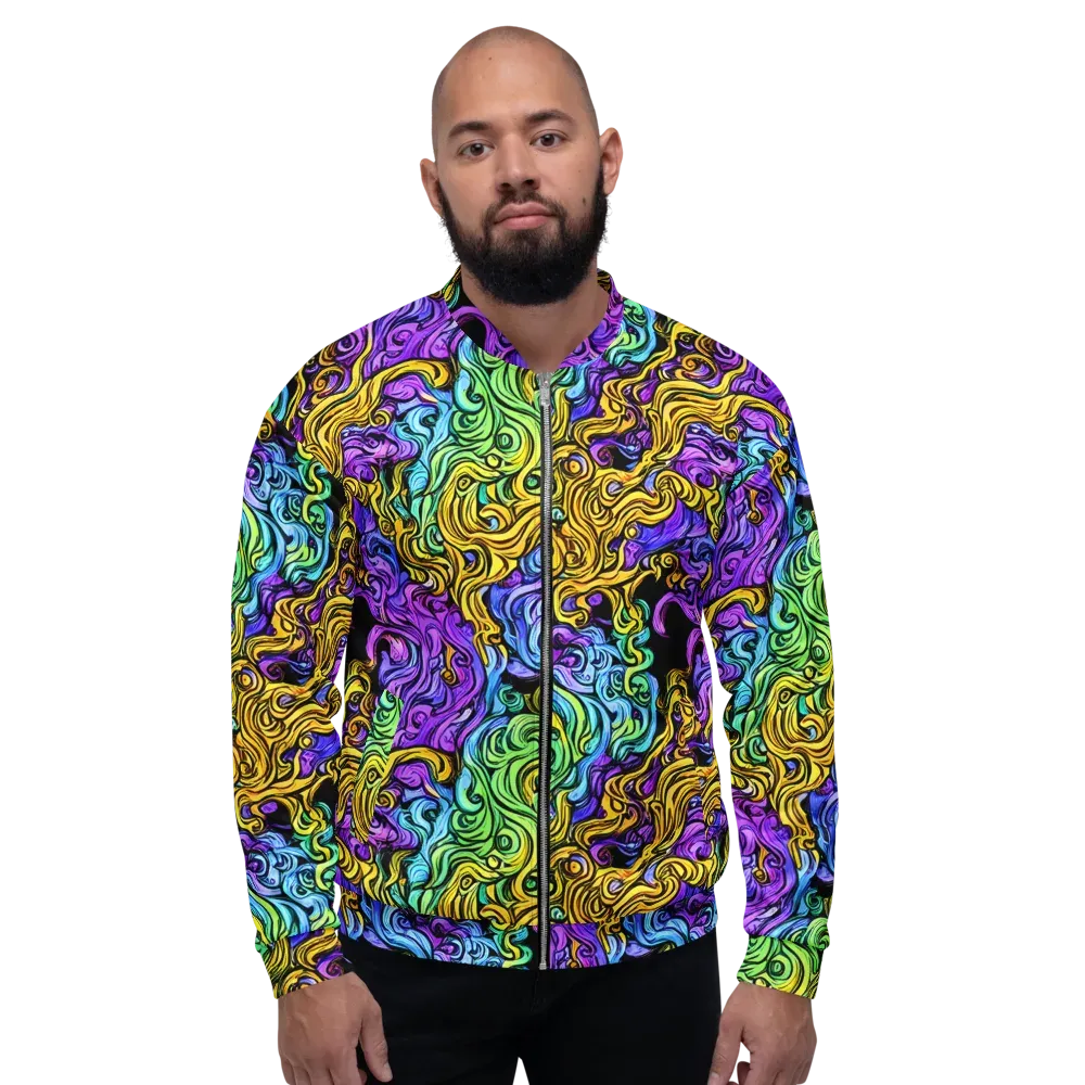 Electric Whorl on Bomber Jacket — Front