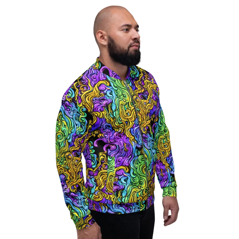 Electric Whorl on Bomber Jacket — Right