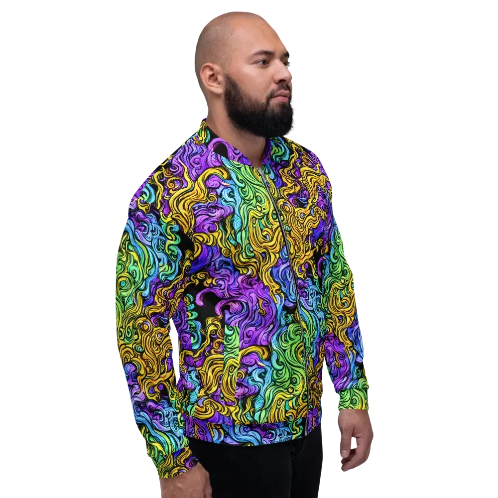 Electric Whorl on Bomber Jacket — Right