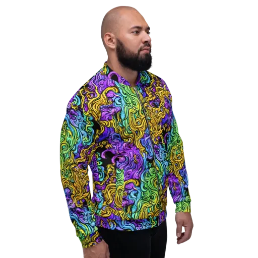 Electric Whorl on a Bomber Jacket