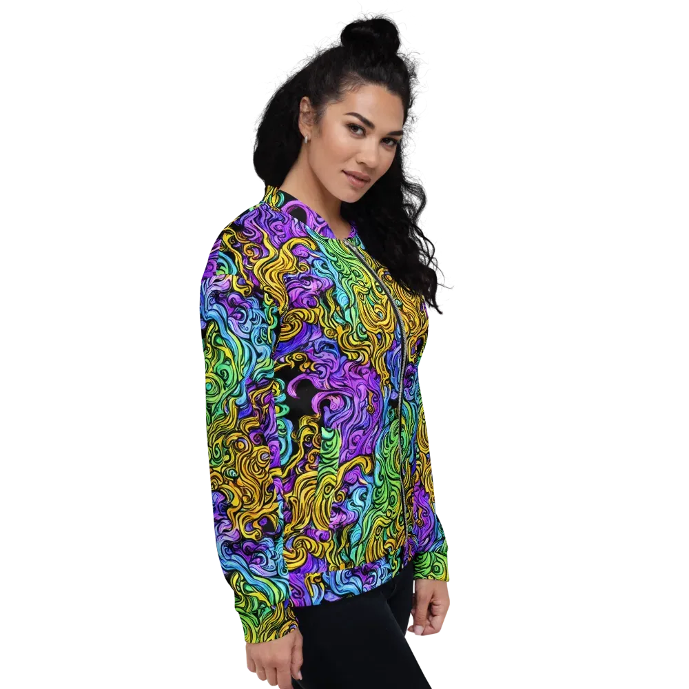 Electric Whorl on Bomber Jacket — Right