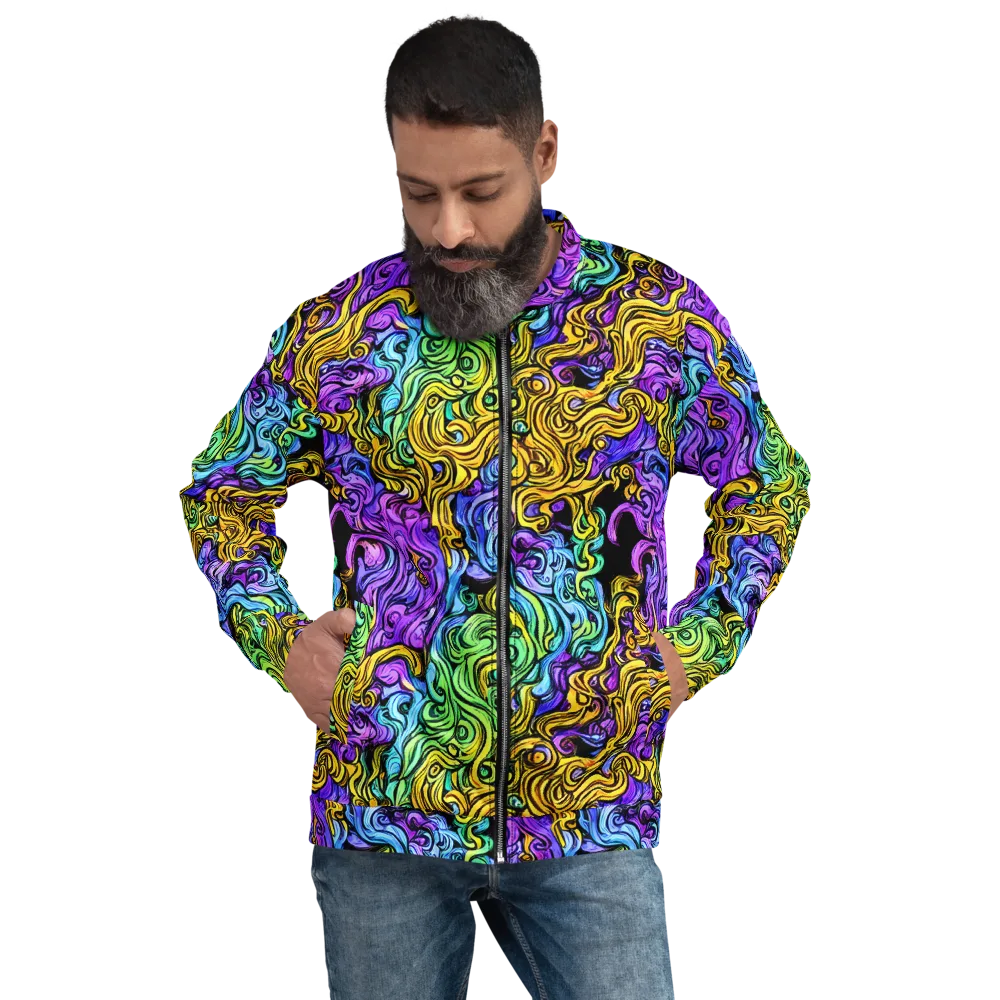 Electric Whorl on Bomber Jacket — Front