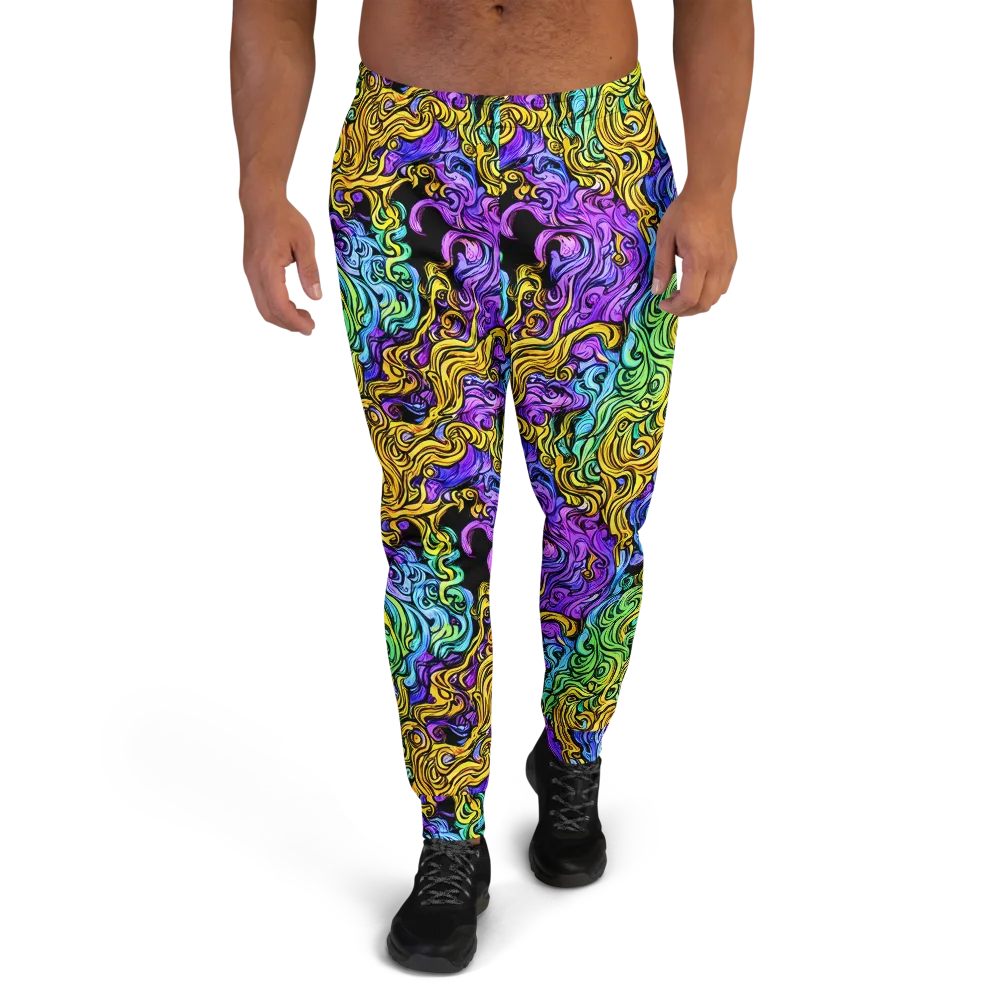 Electric Whorl on Men's Joggers — Front