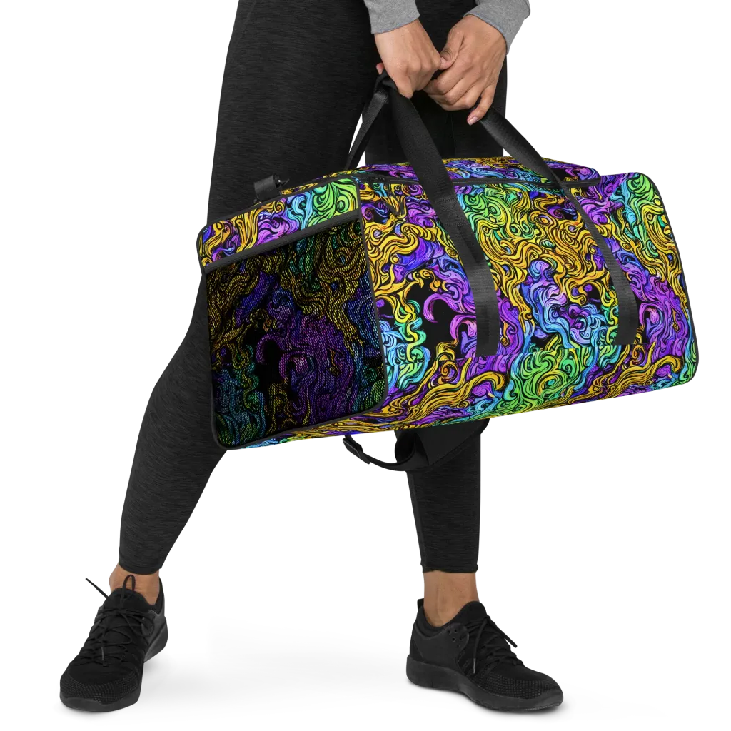 Electric Whorl on Duffle Bag — Right Front
