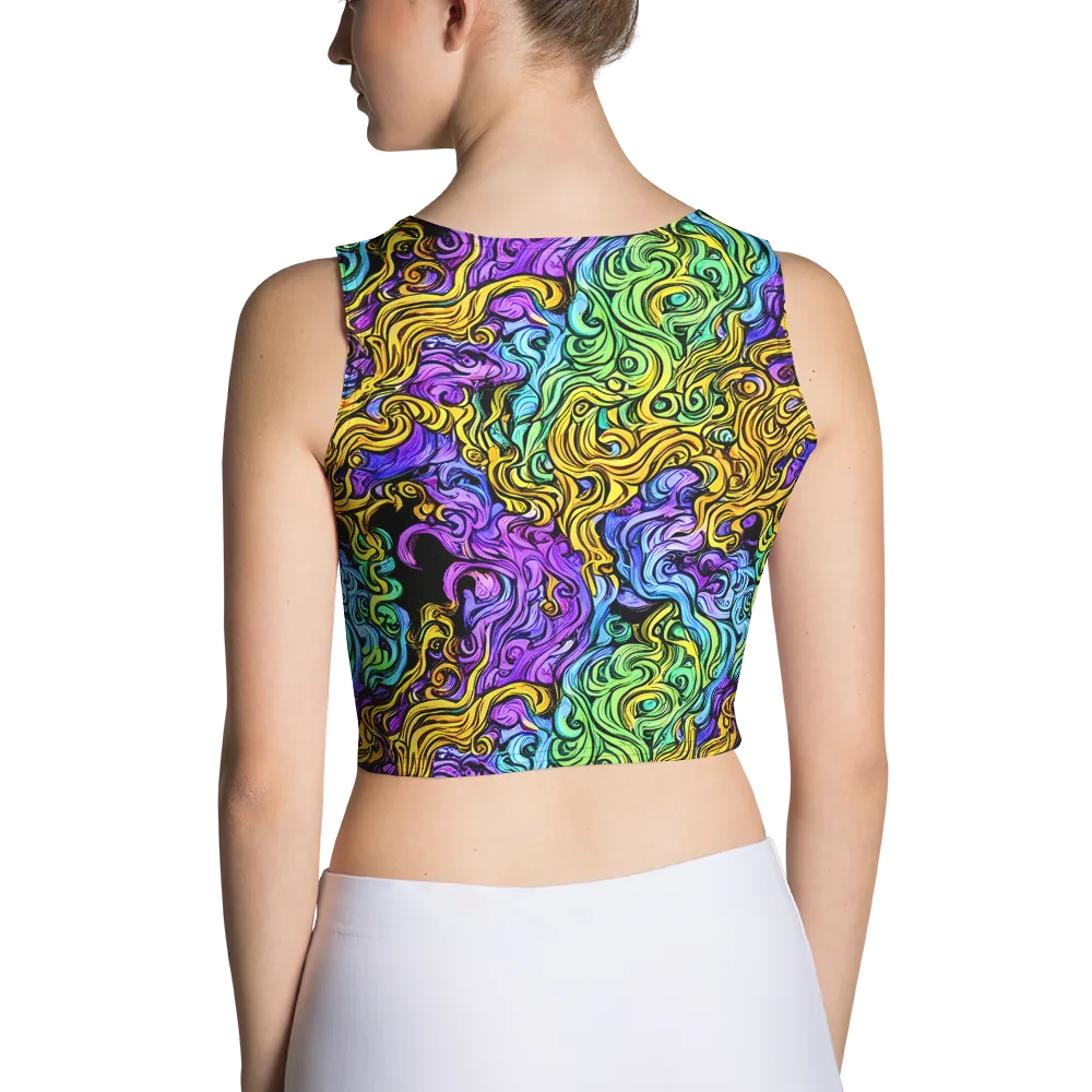 Electric Whorl on Crop Top — Back