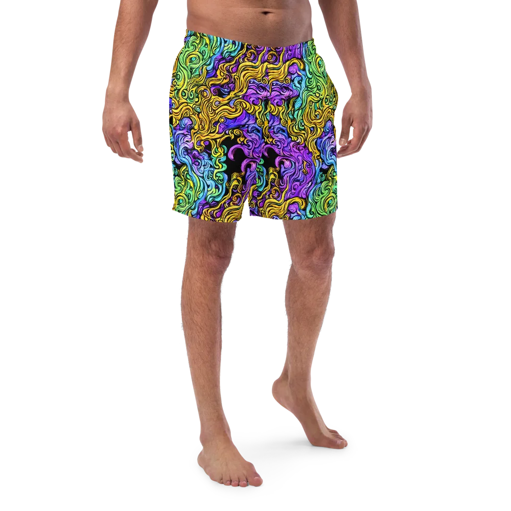 Electric Whorl on Swim Trunks — Front