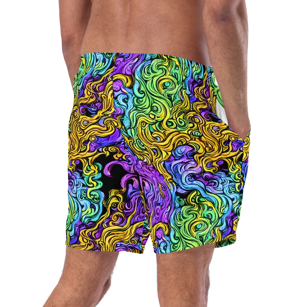 Electric Whorl on Swim Trunks — Right Back
