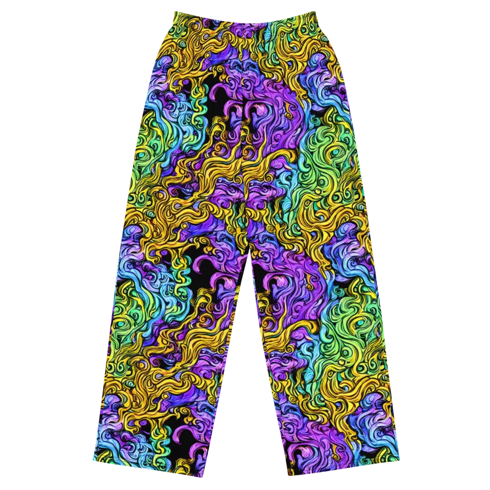 Electric Whorl on Wide-Leg Pants — Front